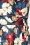 Vintage Chic for Topvintage - Aria floral swing jurk in blauw en multi 3