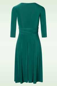 Vintage Chic for Topvintage - Aria swing jurk in bosgroen 2