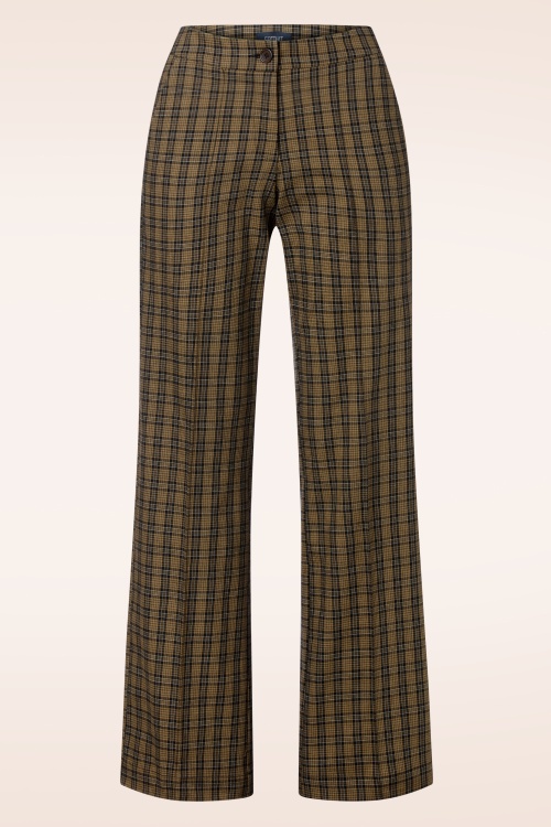 Femkit - Susan plaid pantalon in bruin