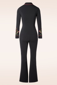 Blutsgeschwister - Flamingo King jumpsuit in Legendary Rockabilly Black 2