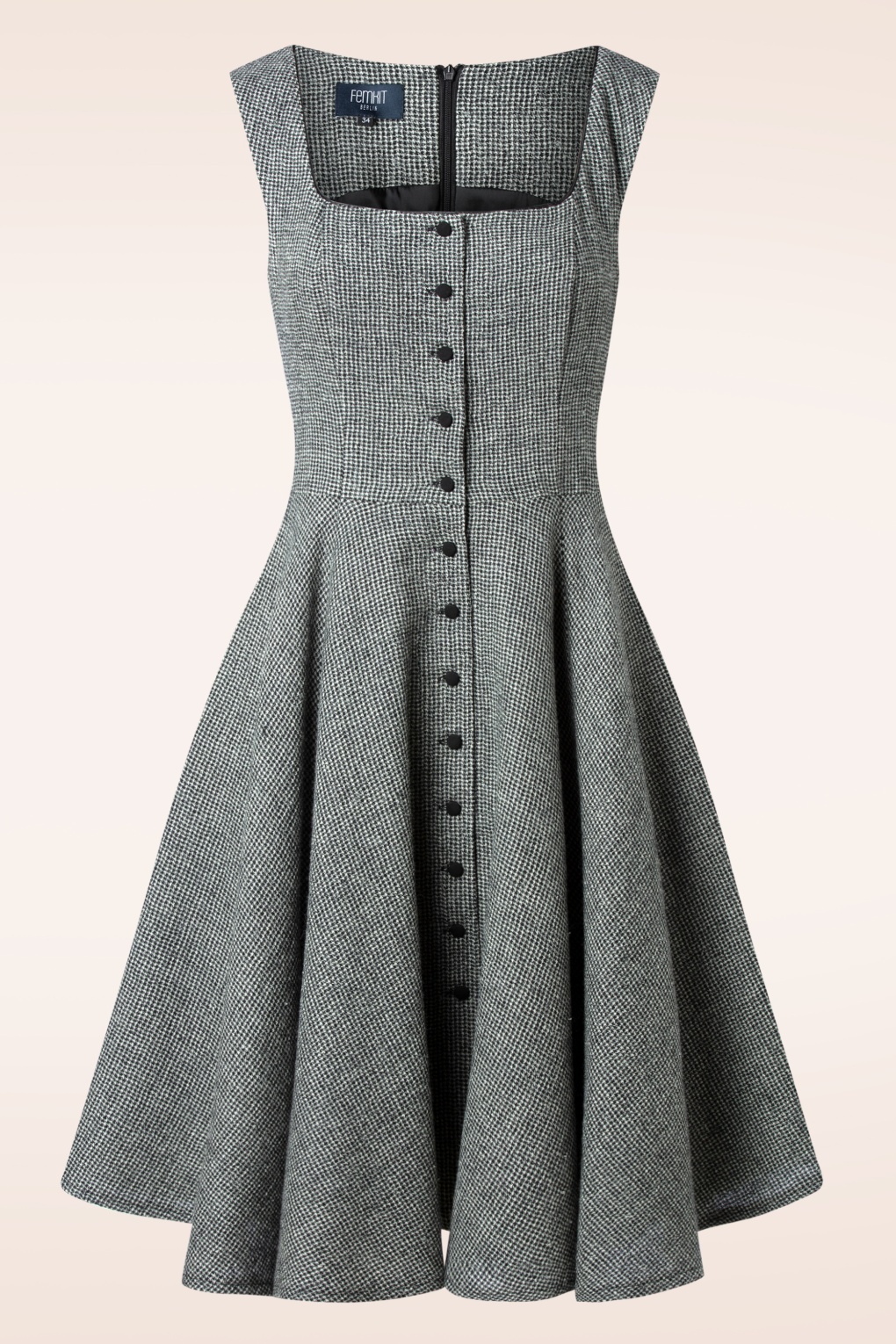 Femkit Manon Dress in Grey Shop at Topvintage