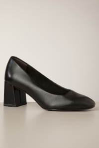 Tamaris - Emmy pumps van leder in zwart 3