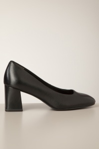 Tamaris - Emmy pumps van leder in zwart