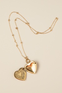 Urban Hippies - Heart Locket ketting in goud 2