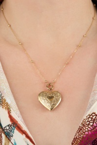 Urban Hippies - Heart Locket ketting in goud