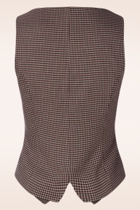 Glamour Bunny Business Babe - Dianne checkerd gilet in multi 4