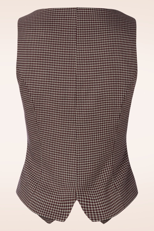 Glamour Bunny Business Babe - Dianne checkerd gilet in multi 4