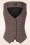 Glamour Bunny Business Babe - Dianne checkerd gilet in multi 3