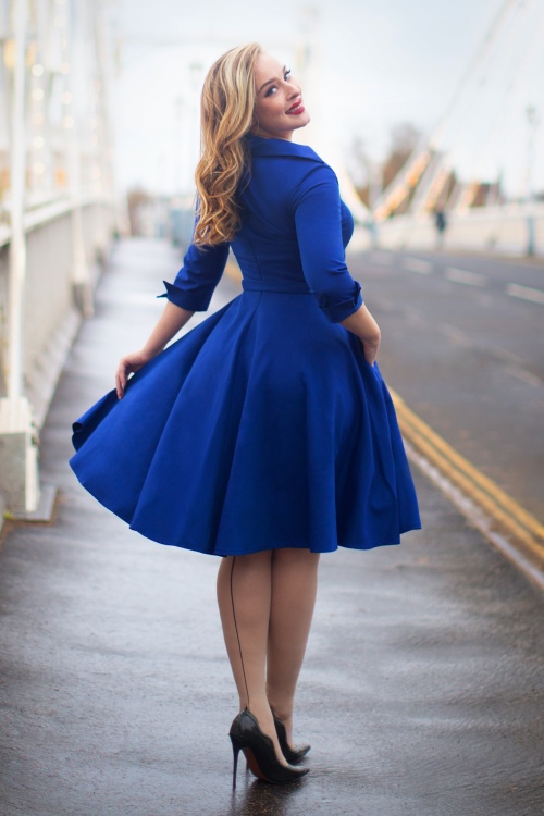 Cobalt blue pencil dress hotsell