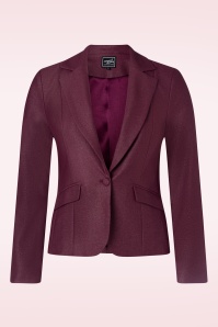 Glamour Bunny Business Babe - Diadora blazer in donkerrood  2