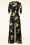  - Liana floral jumpsuit in zwart en geel 2