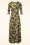 Vintage Chic for Topvintage - Vivian flower maxi jurk in paars en geel 2