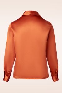 Rock N Romance - Valerie geborduurde blouse in burnt oranje 2