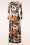 Vintage Chic for Topvintage - Mariana palm print maxi jurk in khaki en oranje 3