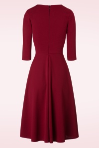 Vintage Chic for Topvintage - Ruby Swing Dress Années 1950 en Bordeaux 3