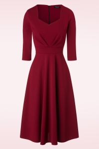 Vintage Chic for Topvintage - Ruby Swing Dress Années 1950 en Bordeaux 2