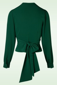 Rock N Romance - Darla wikkelblouse in groen 2