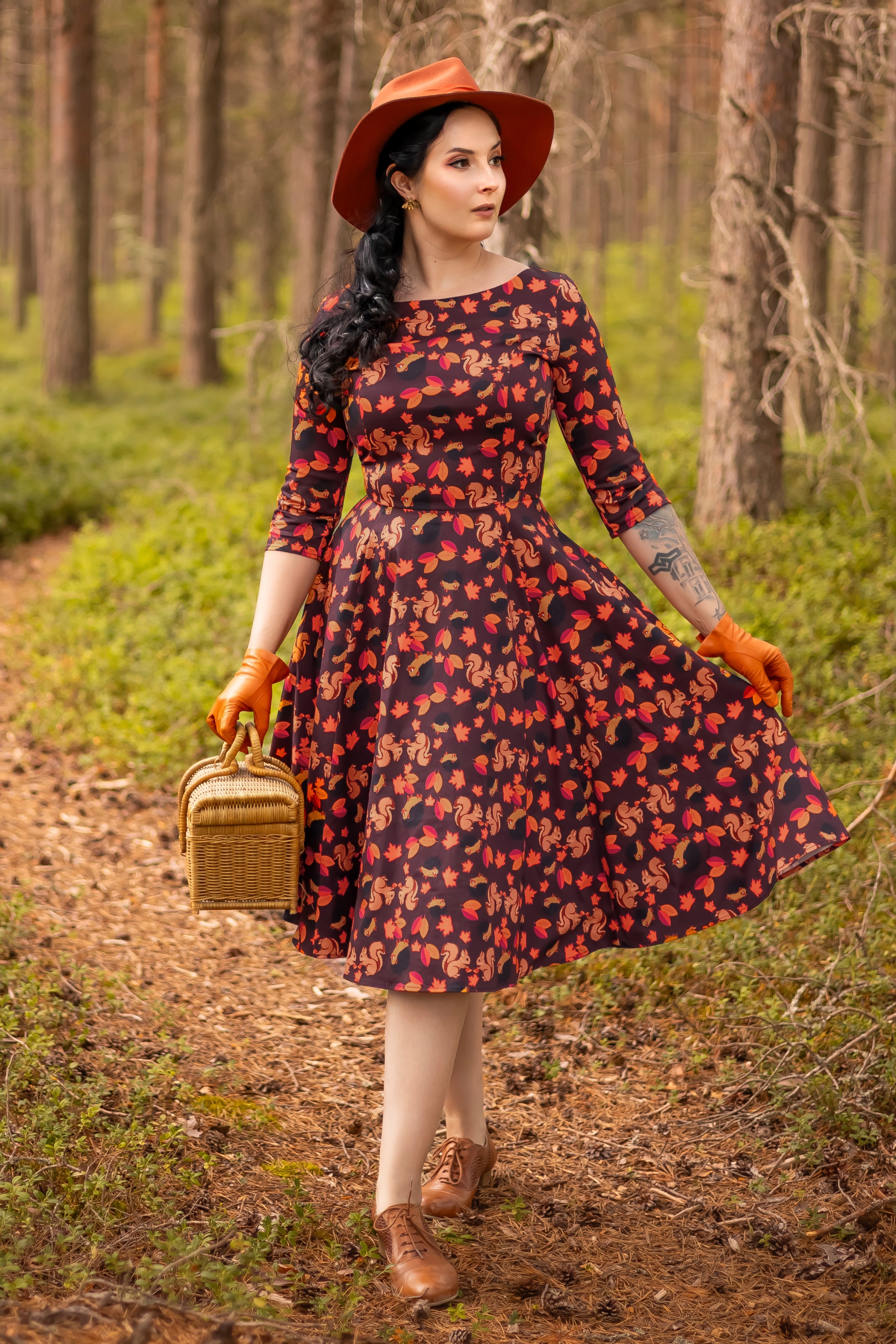 Autumn vintage dress best sale