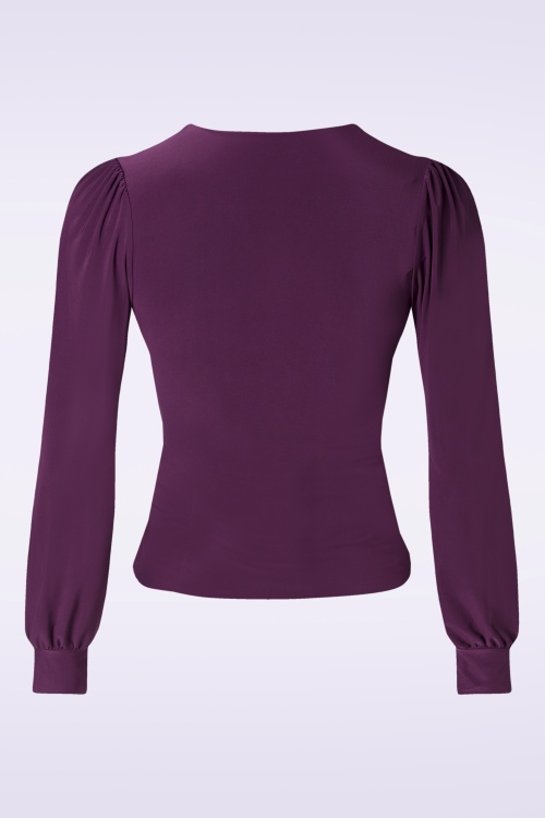 Vintage Chic for Topvintage - Ella slinky top in paars 2