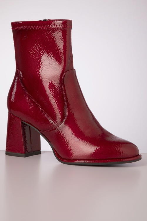 Patent block heel ankle boots hotsell