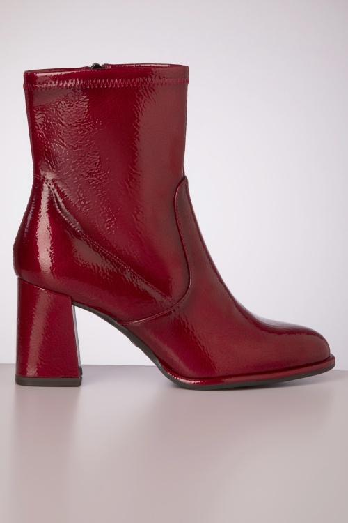 Block heel patent ankle boots online