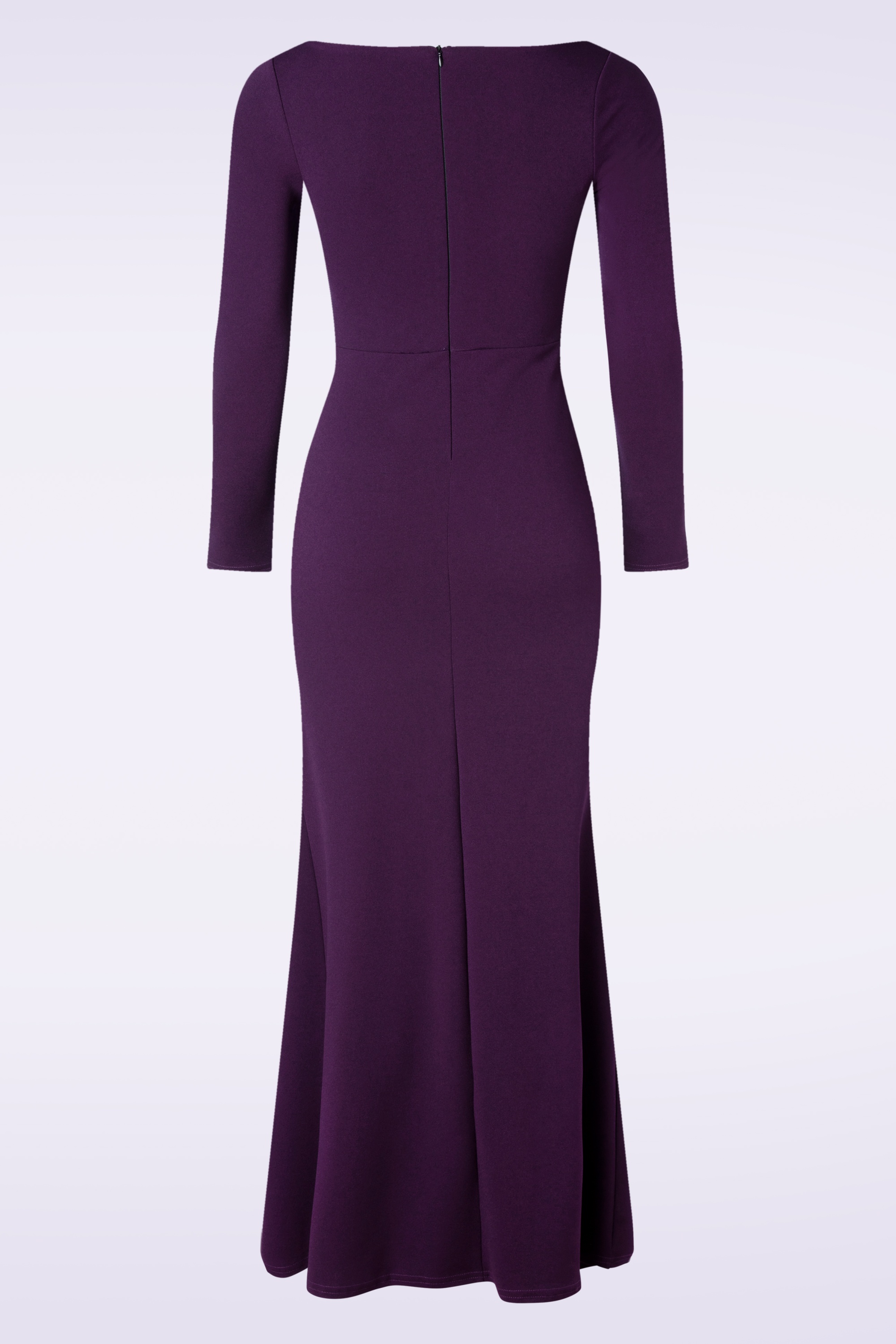 Vintage Chic for Topvintage - Sage maxi jurk in aubergine  2