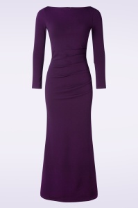 Vintage Chic for Topvintage - Sage maxi jurk in aubergine 