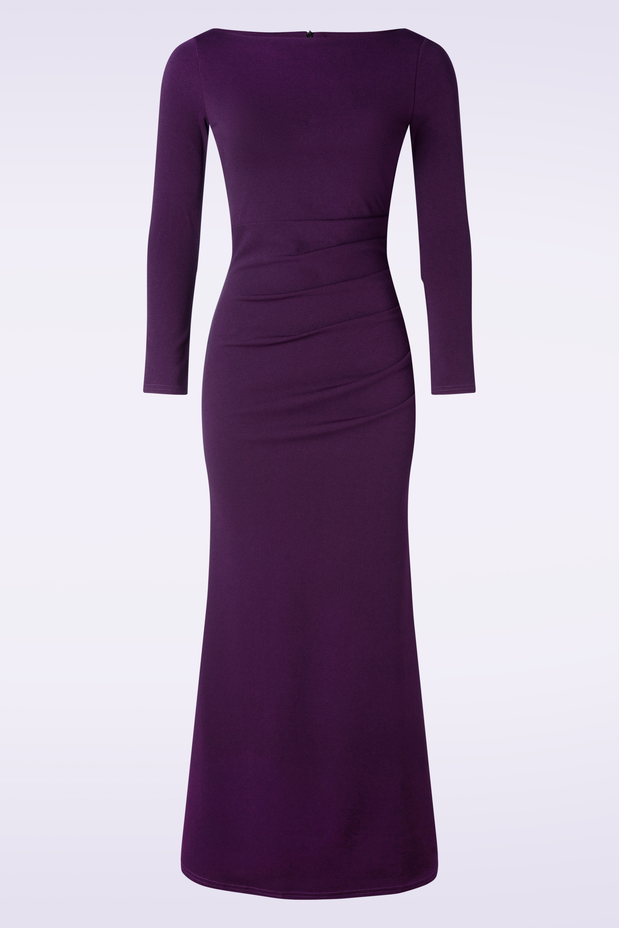 Vintage Chic for Topvintage - Sage maxi jurk in aubergine 