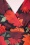 Vintage Chic for Topvintage - Maddison floral swing jurk in rood en oranje  3