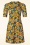 Vintage Chic for Topvintage - Carly floral a-lijn jurk in khaki