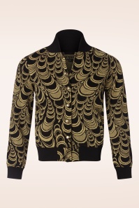 King Louie - Cleo Bobbin Jacquard Jacket in zwart en goud 2