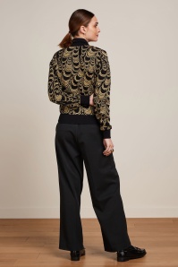 King Louie - Cleo Bobbin Jacquard Jacket in zwart en goud 3