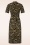 King Louie - Cheongsam Style jacquard midi jurk in zwart 5