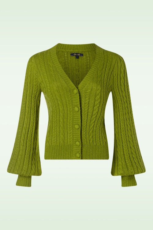 King Louie - Farfalle cardigan in guacamole 2