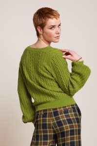 King Louie - Farfalle cardigan in guacamole 3