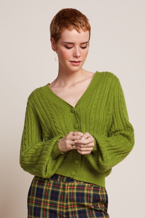 King Louie - Farfalle cardigan in guacamole