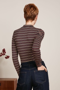 King Louie - Pimm stripe turtle top in cabernet rood 2