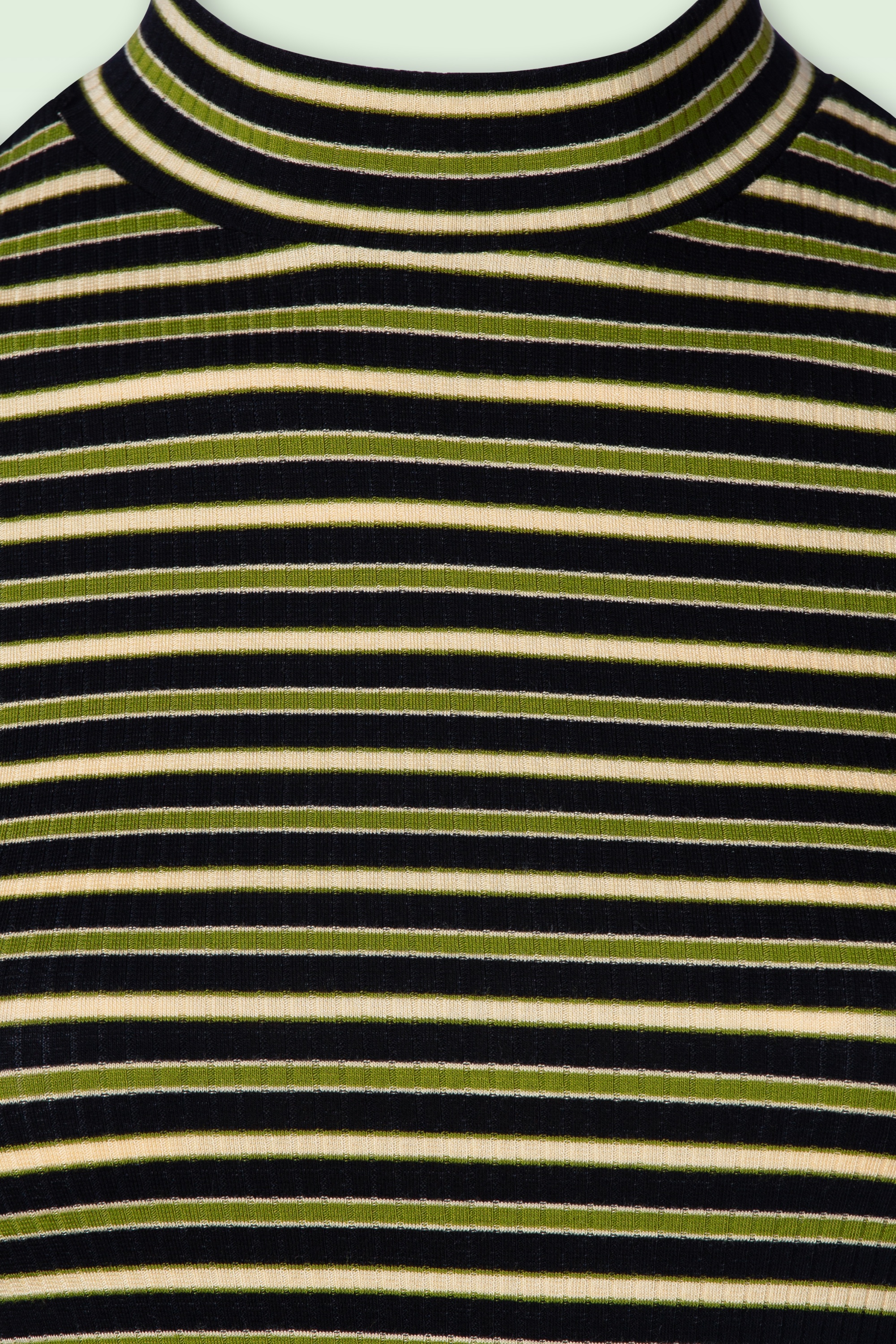 King Louie - Pimm stripe turtle top in woodbine groen 5