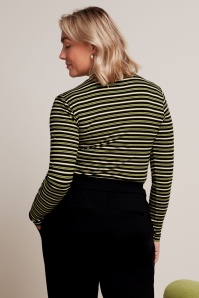 King Louie - Pimm stripe turtle top in woodbine groen 3