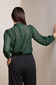 King Louie - Phoebe Artiste Lace top in amazone groen 3