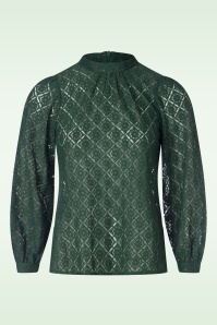 King Louie - Phoebe Artiste Lace top in amazone groen 2