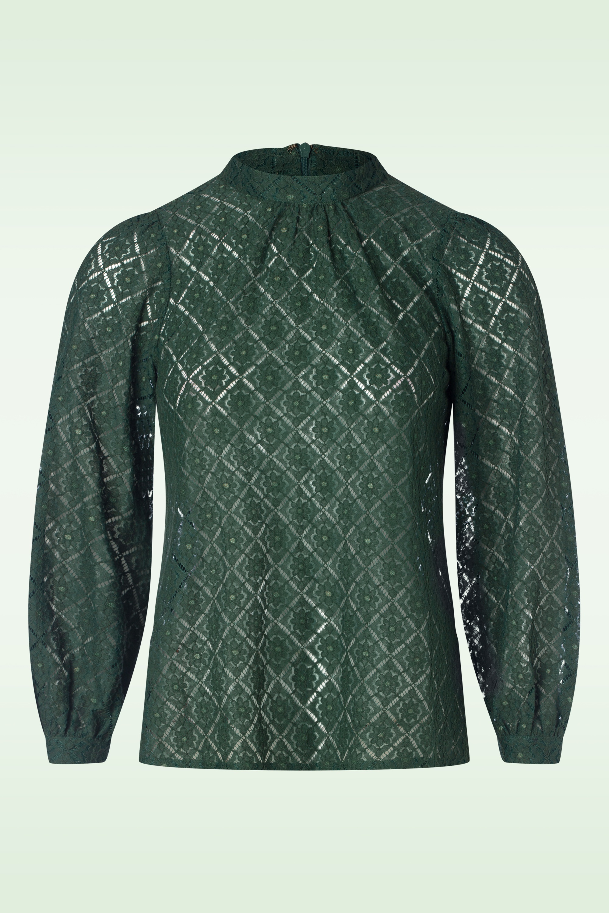 King Louie - Phoebe Artiste Lace top in amazone groen 2