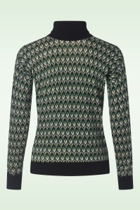 King Louie - Dandy Rollneck Sweater top in zwart 4