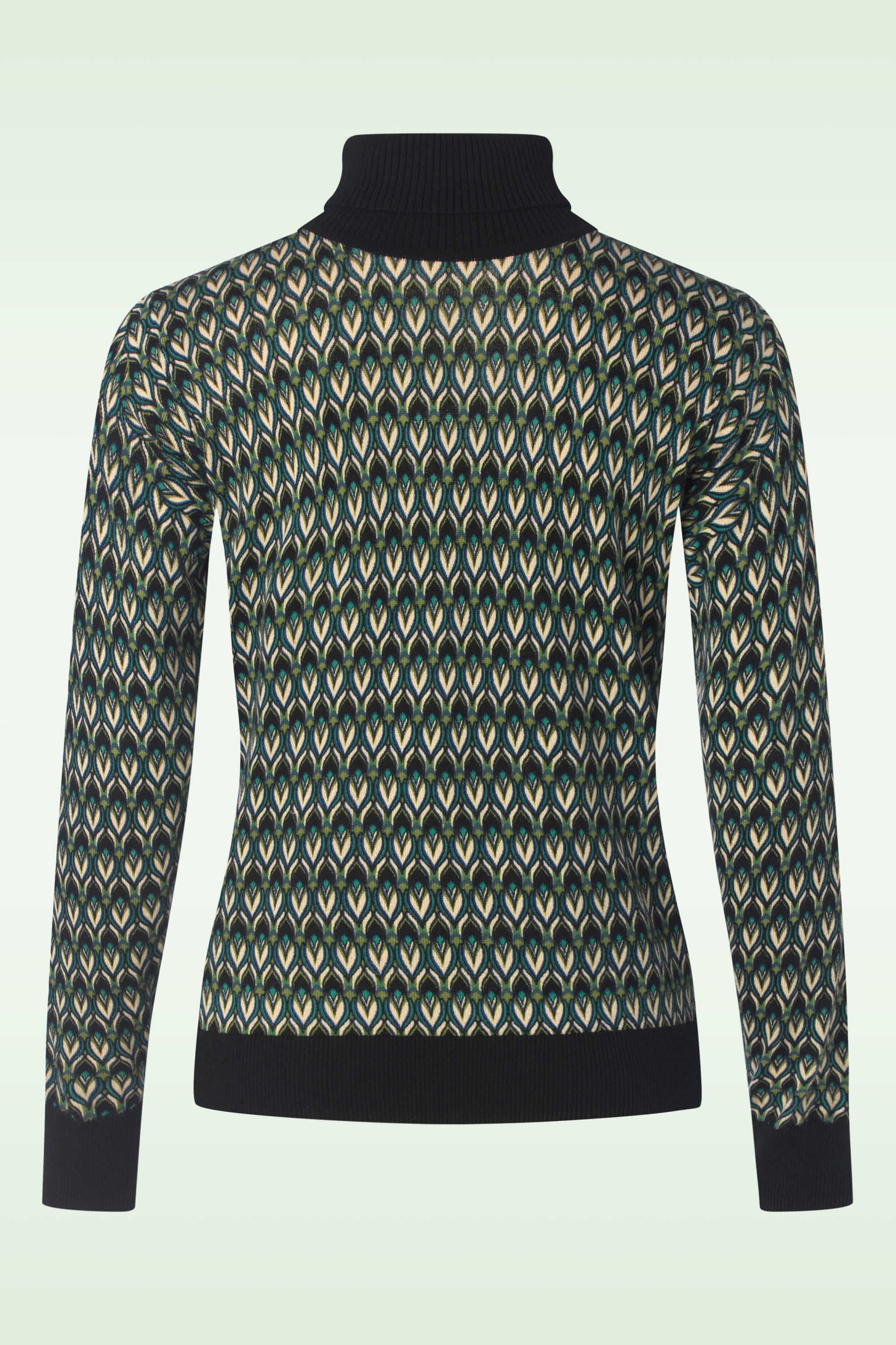 King Louie - Dandy Rollneck Sweater top in zwart 4