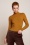 King Louie - Rollneck Uni Rib top in Maple oranje