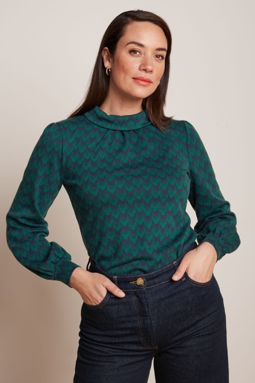 King Louie - Duffy Jacquard border rok in avondblauw