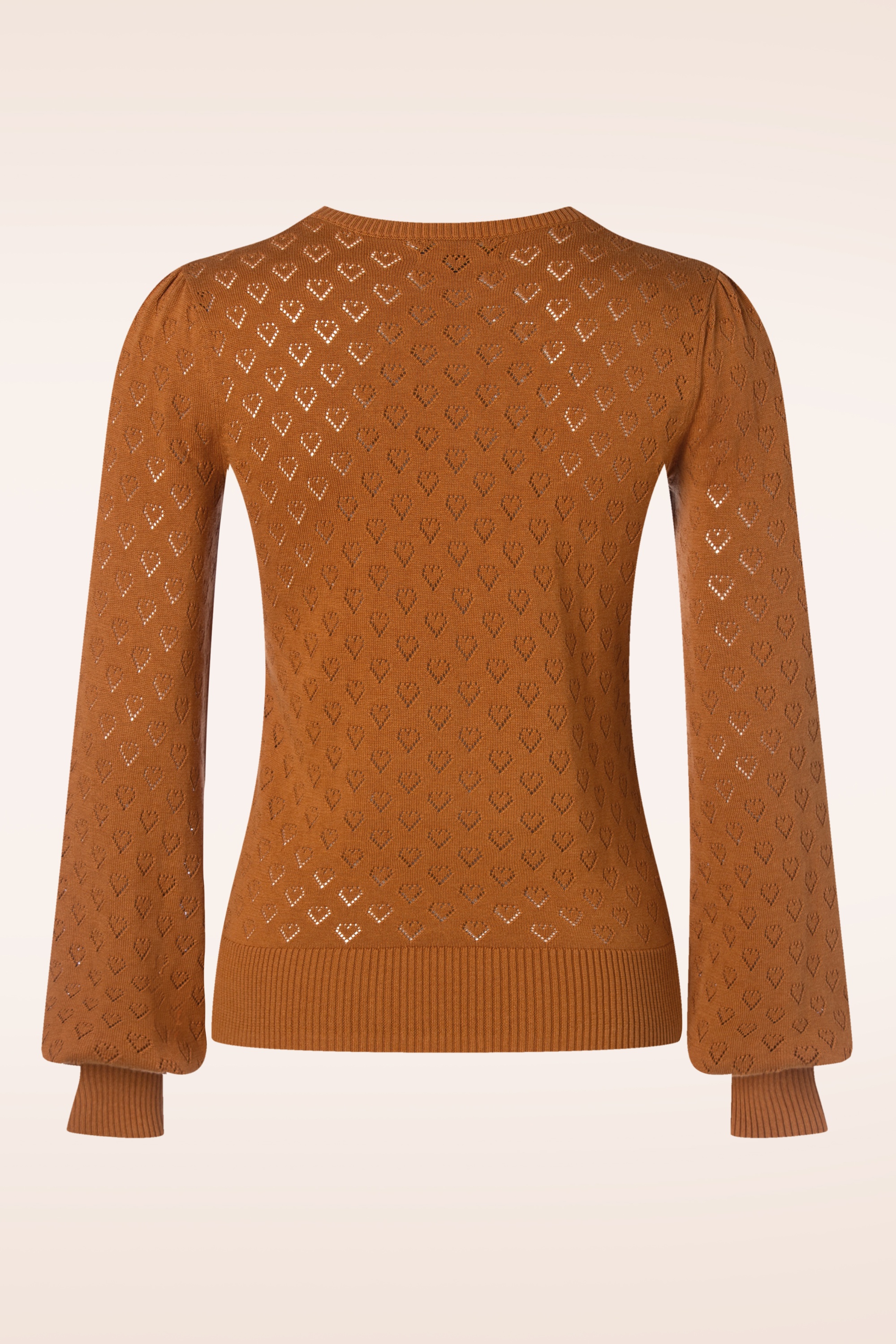 King Louie - Bell Yoke heart ajour top in maple oranje 2