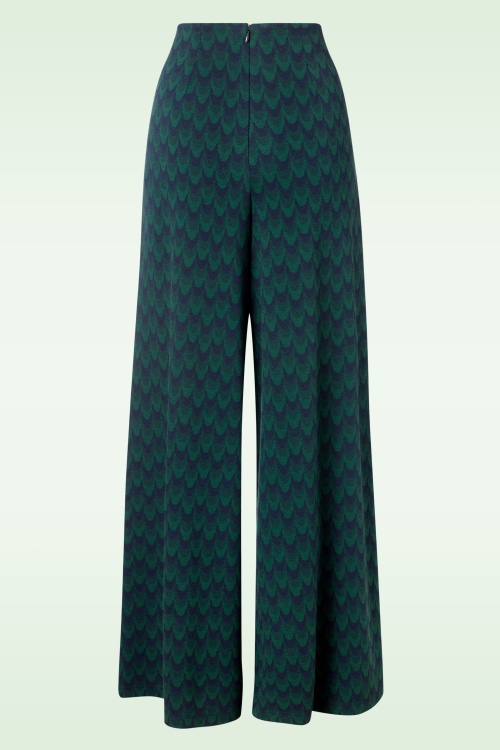 King Louie - Pia Duffy Jacquard pantalon in avondblauw 4