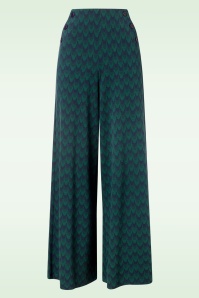 King Louie - Pia Duffy Jacquard pantalon in avondblauw 2