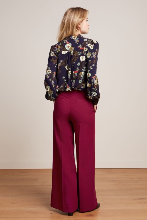 King Louie - Maisie Rising blouse in avondblauw 2